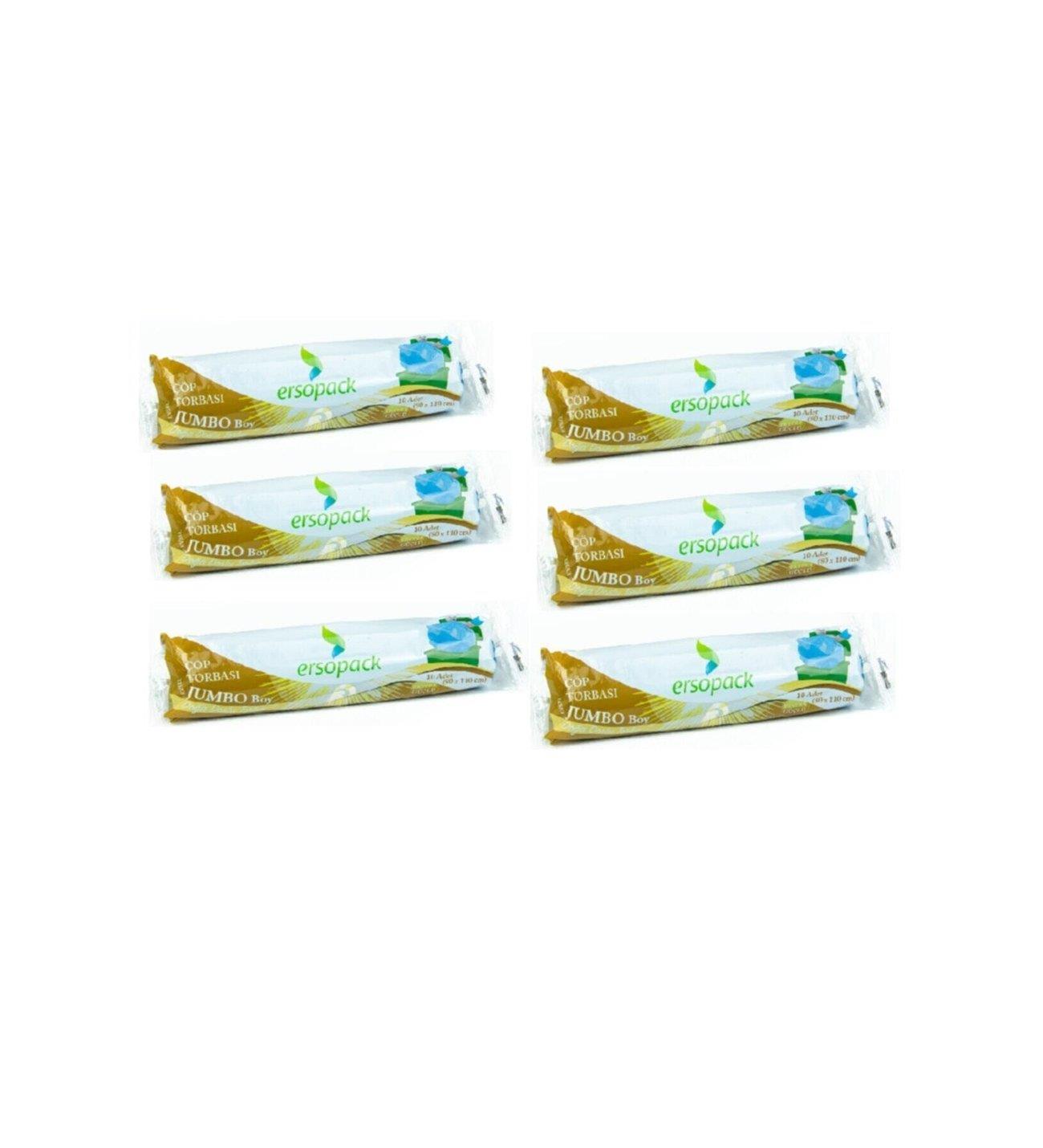 Ersopack Jumbo Boy 80x110 cm Çöp Torbası 6 Rulo