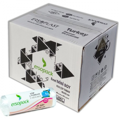 Ersopack Mini Boy 40x50 cm Çöp Torbası 50 Rulo
